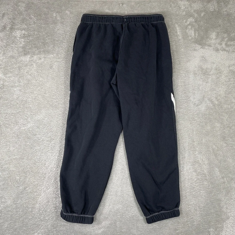 Nike Sportswear Swoosh Joggers Mens Medium Black Big Logo Fleece Sweatpants